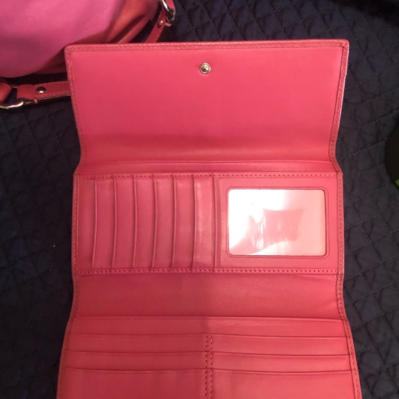 Coach Sabrina Madison Salmon Satchel Bag with Strap and Matching Wallet - Picture 10 of 14